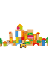 Hauck Toys 11054 Building Blocks Zoo Theme