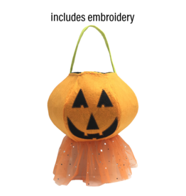 Groovy Holidays Pippa Pumpkin Bucket w/embroidery