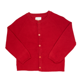 Petit Ami Red Cardigan Sweater