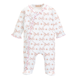 Baby Club Chic Bows and Roses Ruffle Footie