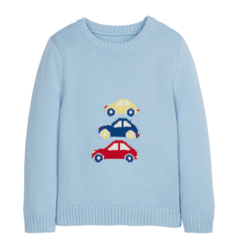 Little English Intarsia Sweater Stacked Cars