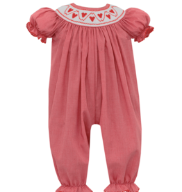 Petit Bebe (3 Month) Heart Smocked Long Bubble