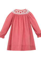 Petit Bebe 128R LS Heart Smocked Bishop Dress