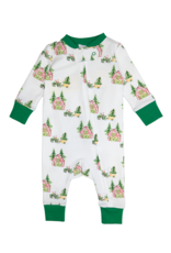 Ishtex 3F154 Christmas Tree Farm Zipper Romper