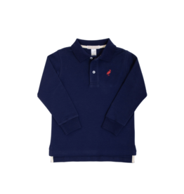 TBBC Long Sleeve Prim Proper Polo Nantucket Navy/Red