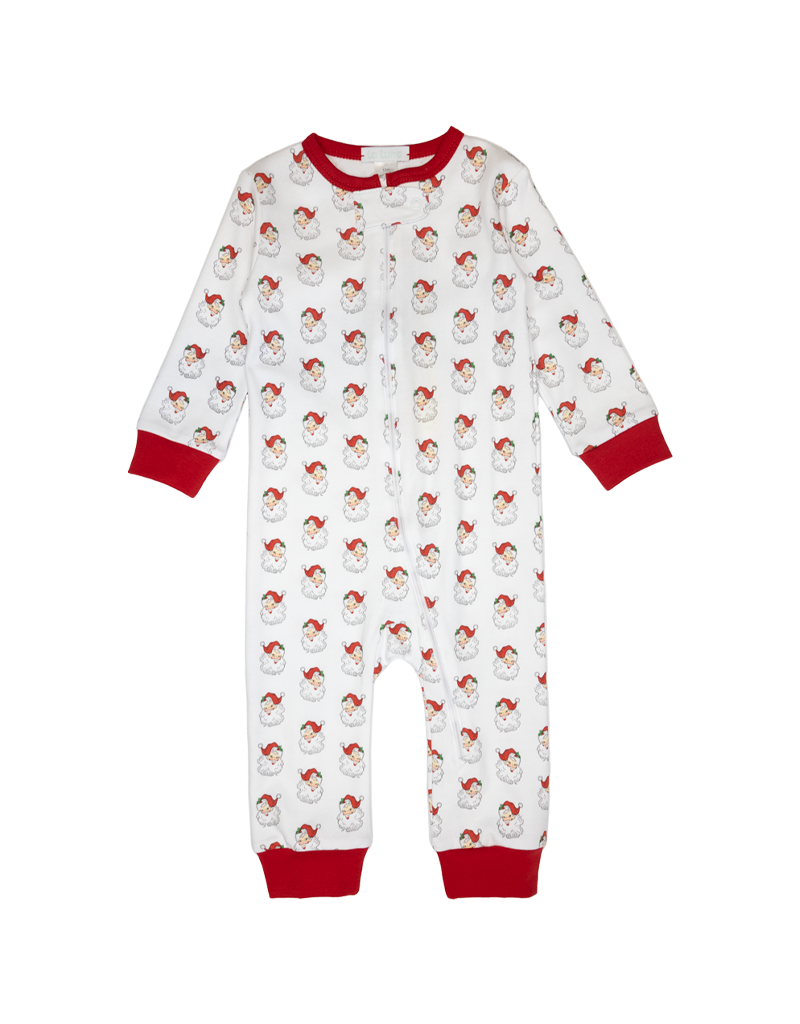 Lulu Bebe Santa Puppies Pima Long Sleeve Boy 2pc PJ