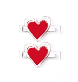 Lilies & Roses Alligator Clips Agatha Red Heart