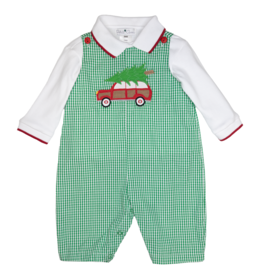 Petit Ami Green Gingham Longall Set