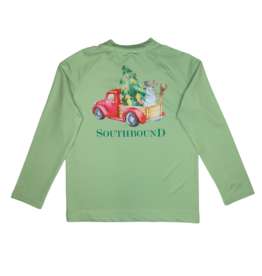 South Bound Long Sleeve Tee Christmas Truck