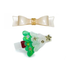 Lilies & Roses Alligator Clips Tree/Bow