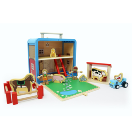 Jack Rabbit Creations Barnyard Suitcase Playset