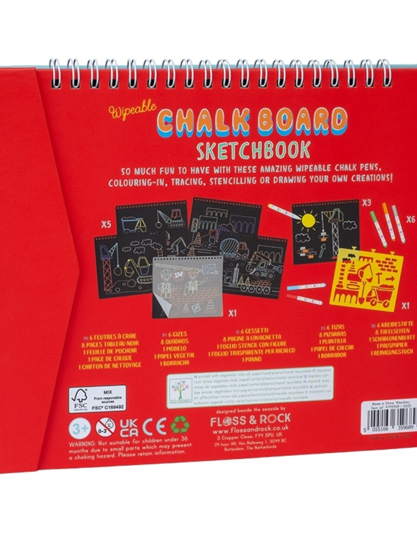 Floss and Rock Chalkboard Sketchbook Construction