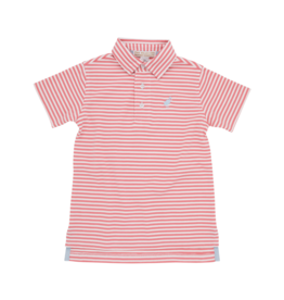 TBBC Prim Proper Polo Parrot Cay Coral Stripe/Buckhead Blue