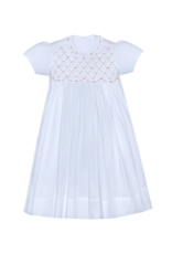 Phoenix & Ren PR307CD White Channing Smocked Dress