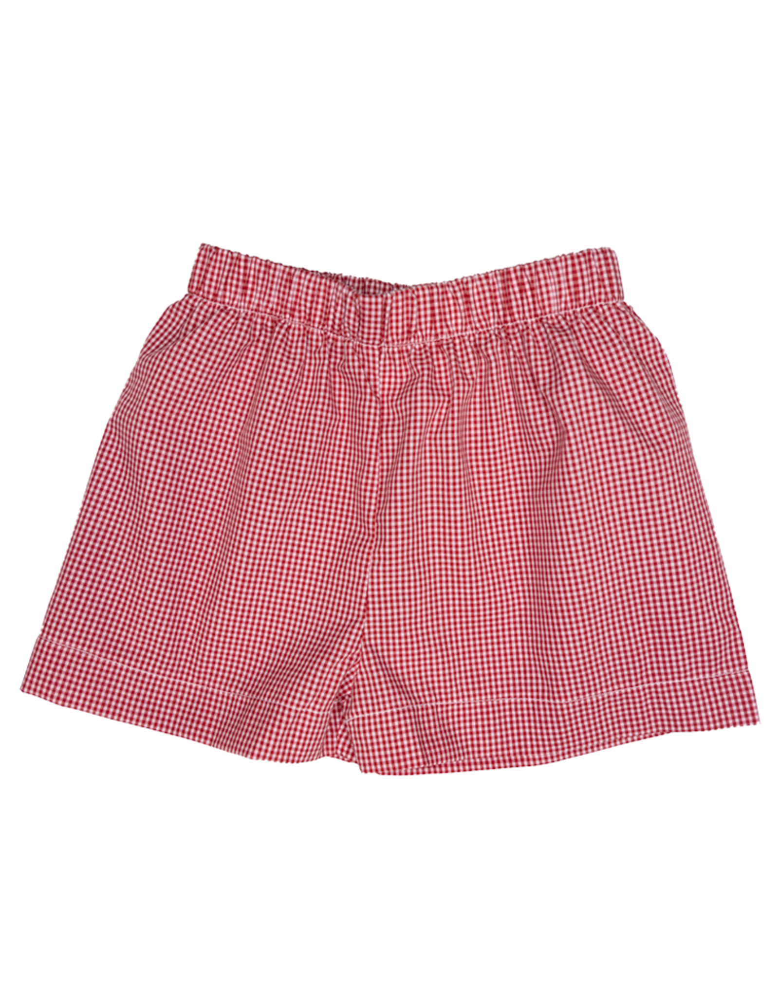 Three Sisters 734 Red Microcheck Short