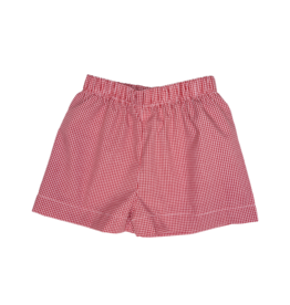 Three Sisters Red Microcheck Short