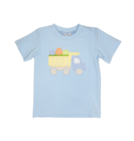 Three Sisters Egg Hunt Truck Applique Shirt