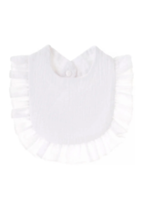Zsa Zsa & Lolli ZZL Muslin Ruffle Bib White