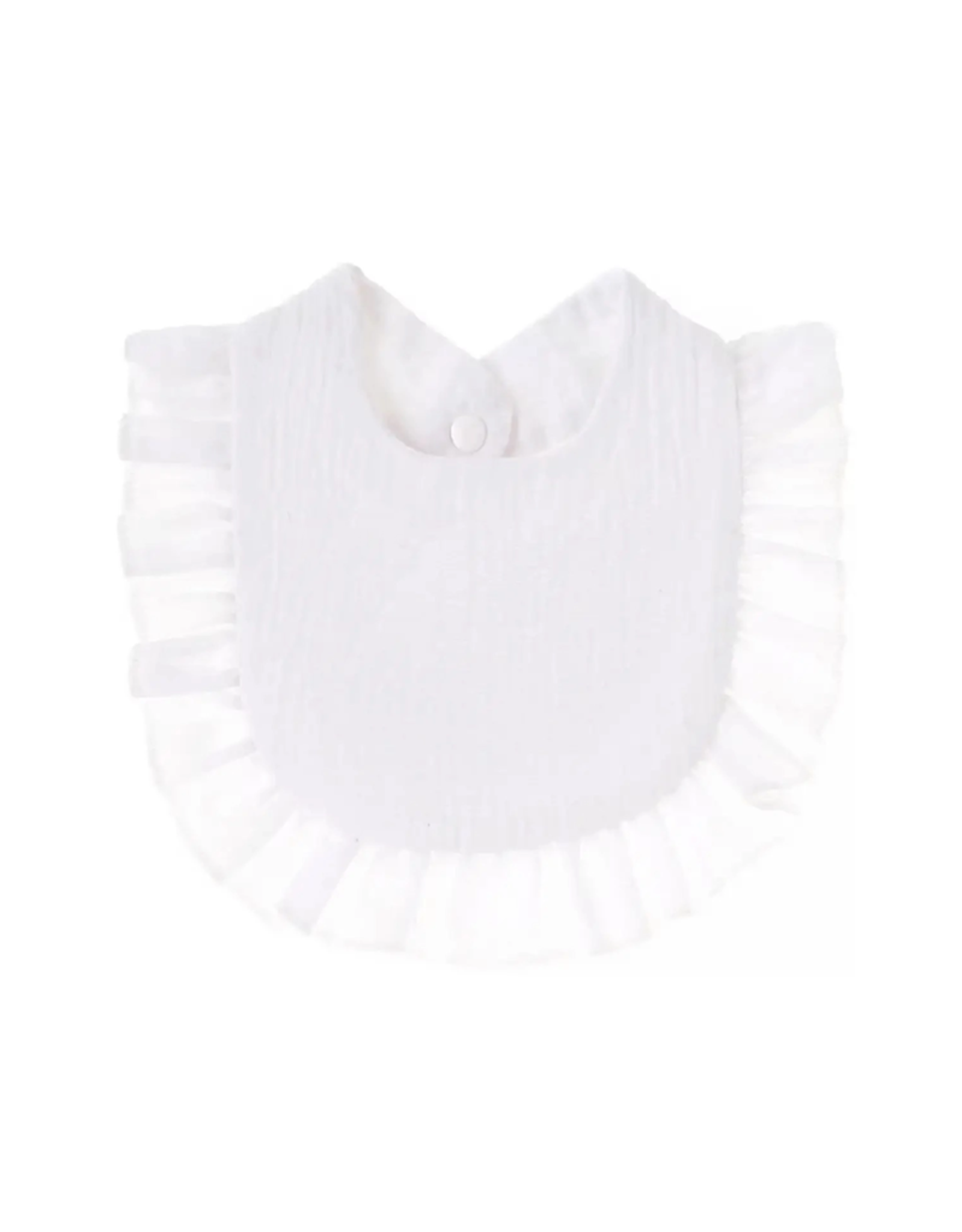 Zsa Zsa & Lolli ZZL Muslin Ruffle Bib White