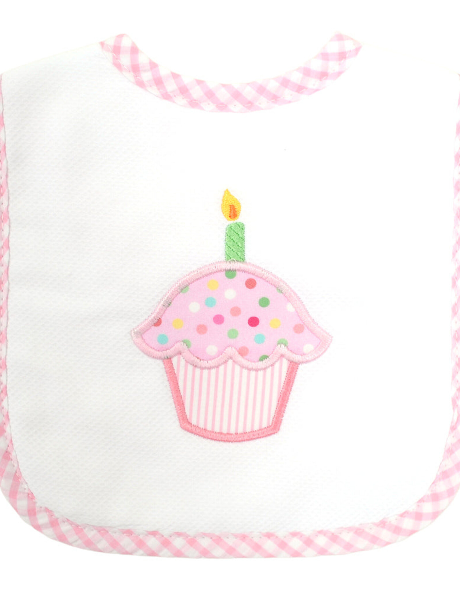 3 Marthas 3M medium appliqued bib cupcake pi