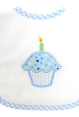 3 Marthas 3M medium appliqued bib cupcake bl