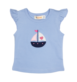 Luigi Sky Blue Sailboat Heart Shirt