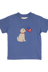 Luigi S24 Steel Blue Pup Flag Shirt