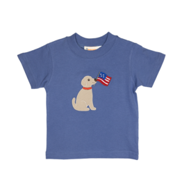 Luigi Steel Blue Pup Flag Shirt