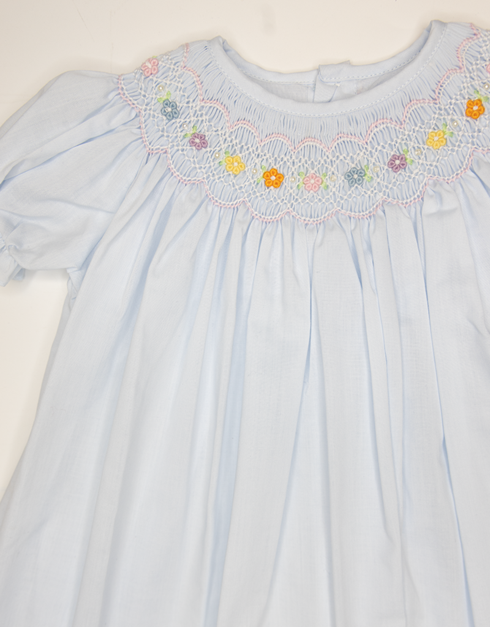 Petit Ami 52-3-464 blue smocked dress