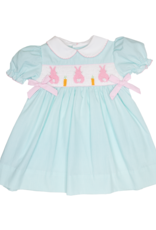 Petit Ami 2-3-4135 Aqua Smocked Bunny Dress