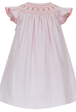 Petit Bebe 407B Amelia Pink Gingham Smocked Bishop Dress