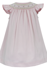 Petit Bebe 405B Riley Pink Knit Smocked Bishop Dress