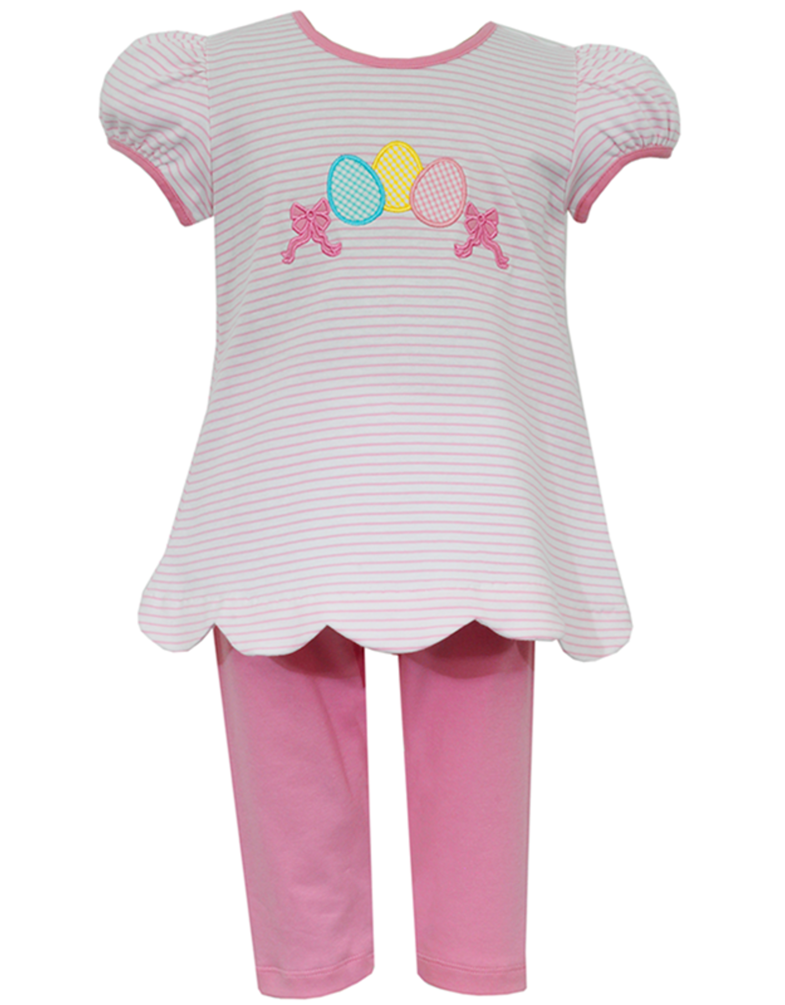 Claire and Charlie 5004N Pink Eggs Tunic/Legging Set