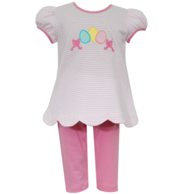 Claire and Charlie Pink Eggs Tunic/Legging Set