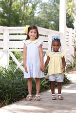 Trotter Street Kids TSS24 Genevieve Dress Blue Stripe/Yellow