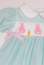 Petit Ami 2-3-4135 Aqua Smocked Bunny Dress