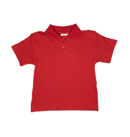 Luigi Short Sleeve Solid Polo Red