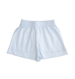 Luigi Gingham Knit Short Light Blue