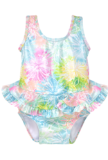 Flap Happy FH24 Hibiscus Blooms Stella Ruffle Swimsuit