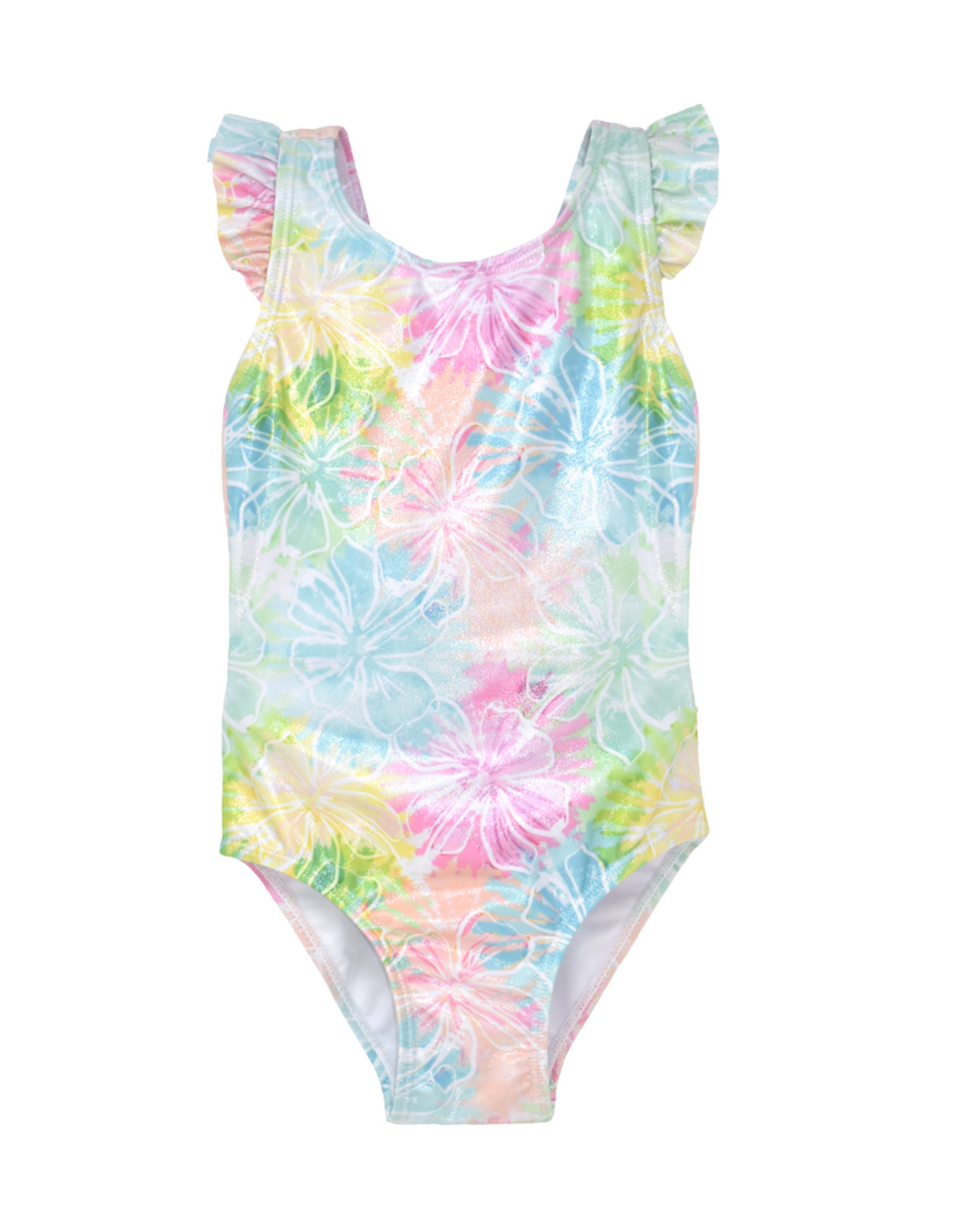 Flap Happy FH24 Hibiscus Blooms Lili Ruffle Swimsuit