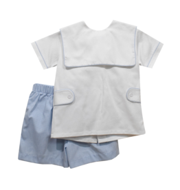 Vive la Fete Light Blue Gingham Short Set