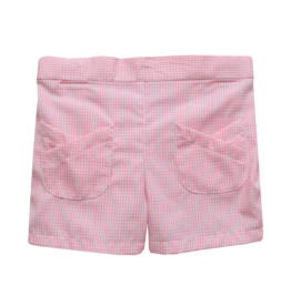 Vive la Fete Pink Gingham Tulip Pocket Short