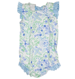 James and Lottie Audrey Swimsuit Blue/Green Floral