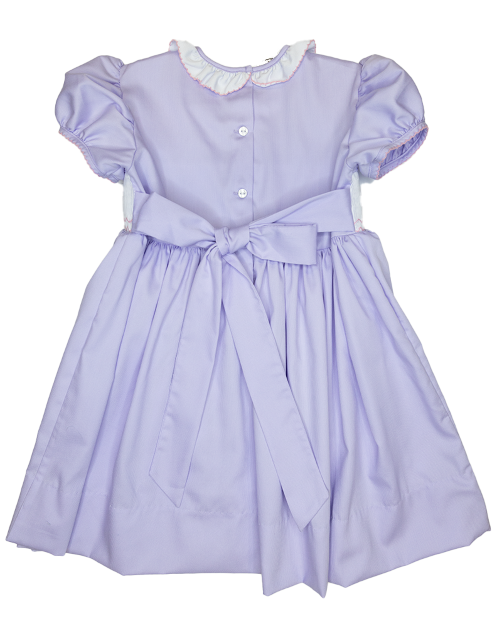 Lulu Bebe LBS24 Rose Lavender Smocked Waist Dress