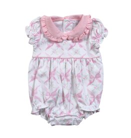 Baby Loren Pink Bows Bubble - Newborn