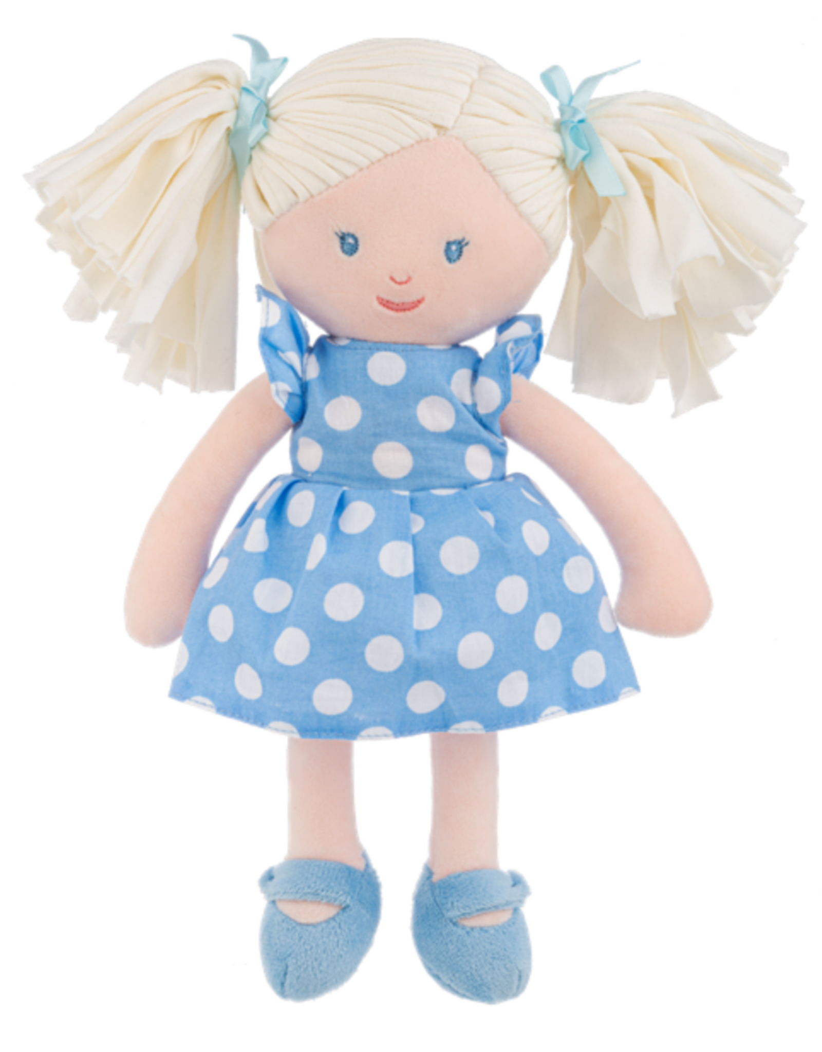 Ganz BG4622 10" Sweet Baby Doll Blue Dot Dress
