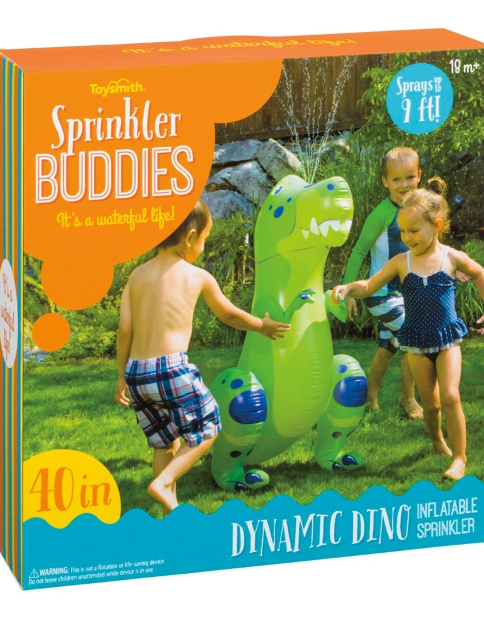 Toysmith Sprinkler Buddies Dynamic Dino Inflatable Sprinkler