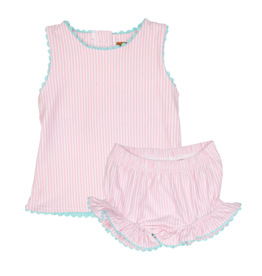 Millie Jay Millie Bloomer Set Pink Stripe - 6M