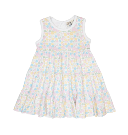 Luigi Flower Tiered Dress