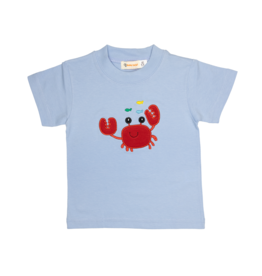 Luigi Sky Blue Crab Fish Shirt
